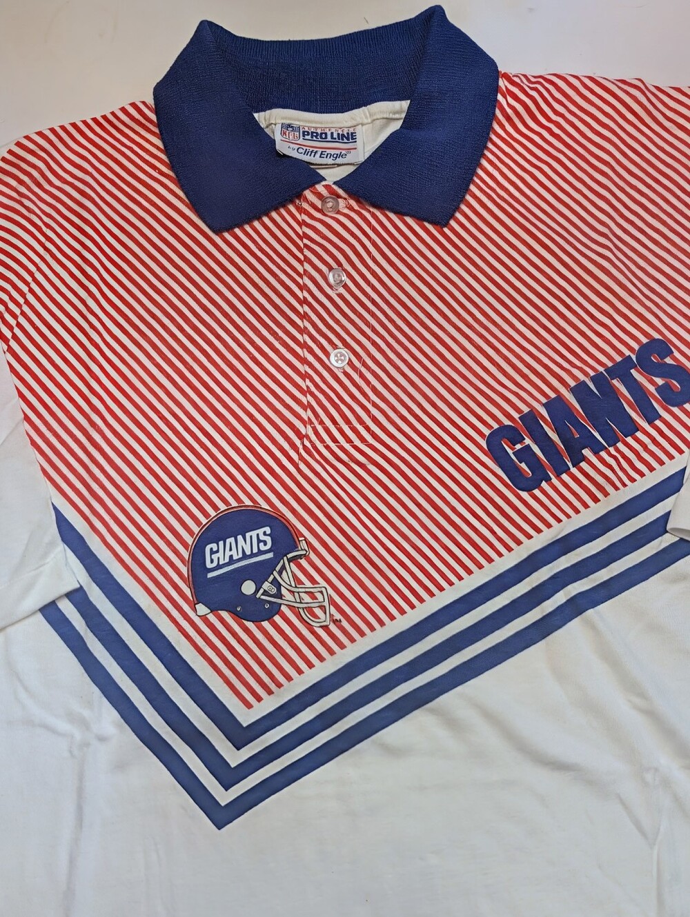 Vintage NY Giants Pro Line  By Cliff Engle Polo Shirt Men's XL